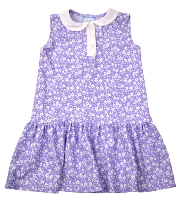 Lavender Floral Print Dress