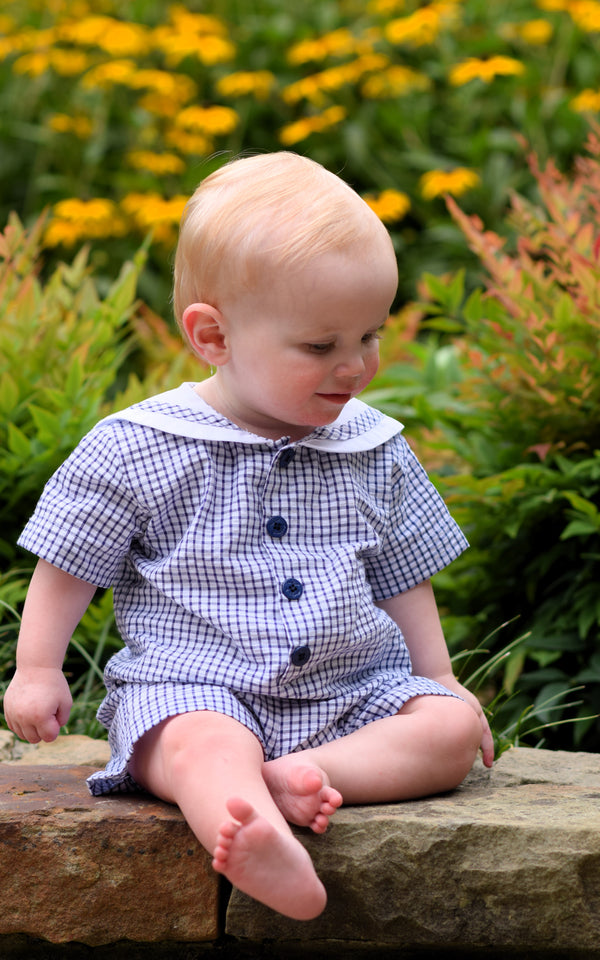 Sailor Romper- Navy