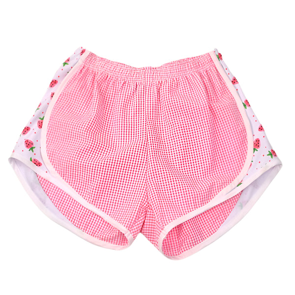 Hot Pink Check Shorts (Strawberry Side)