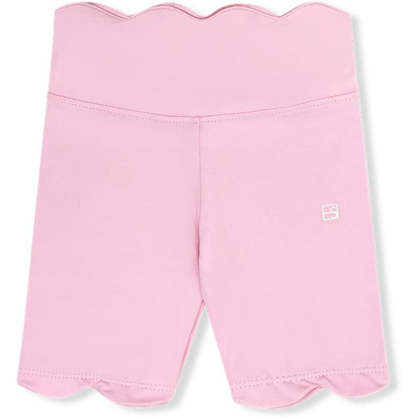 Kiley Scallop Biker Short- Cotton Candy Pink