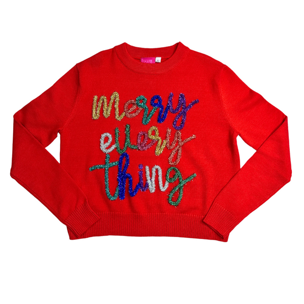 Red Merry Everything Sweater