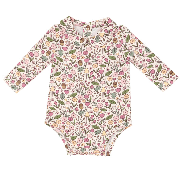 Acorn Floral- Peter Pan Collar Bodysuit