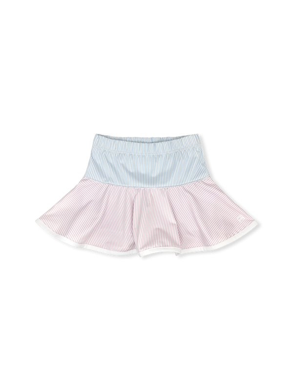 Quinn Skort- Cotton Candy Pink, Petal Purple, Cotton Candy Blue Ministripe