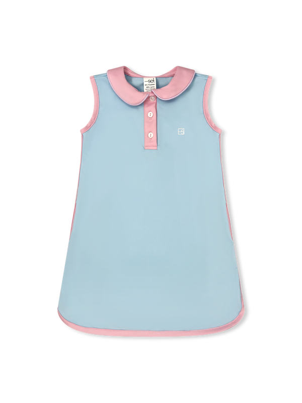 Presley Dress- Cotton Candy Blue, Cotton Candy Pink