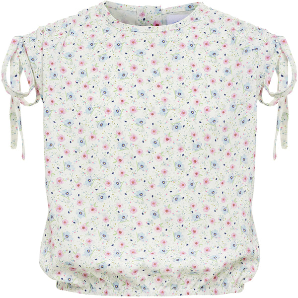 Emma Top w/ Ties- Pink/Blue Floral