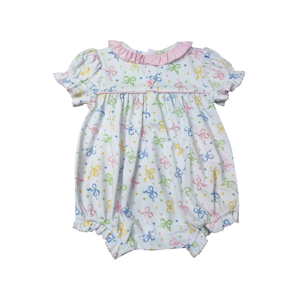 Bow Print Ruffle Bubble