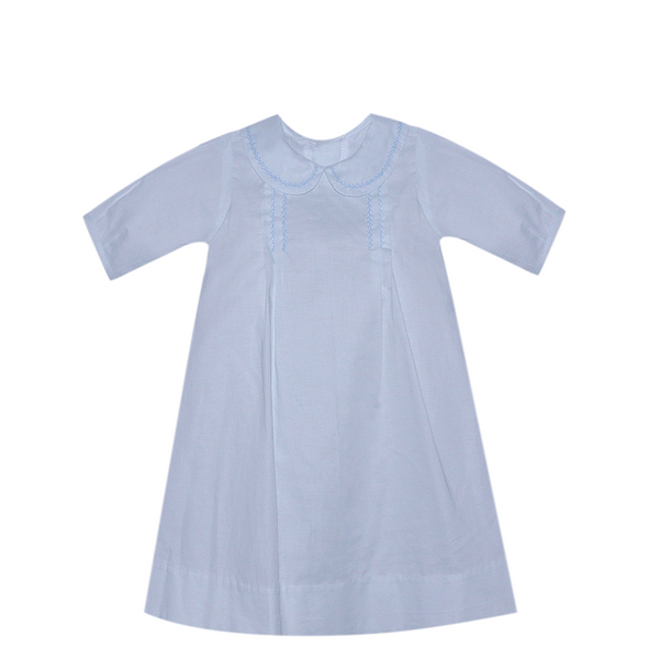 Quinn Daygown- Blue w/ Blue Stitches