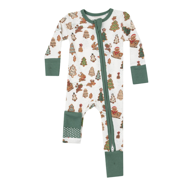 Gingerbread Sleigh Ride 2 Way Zipper Romper