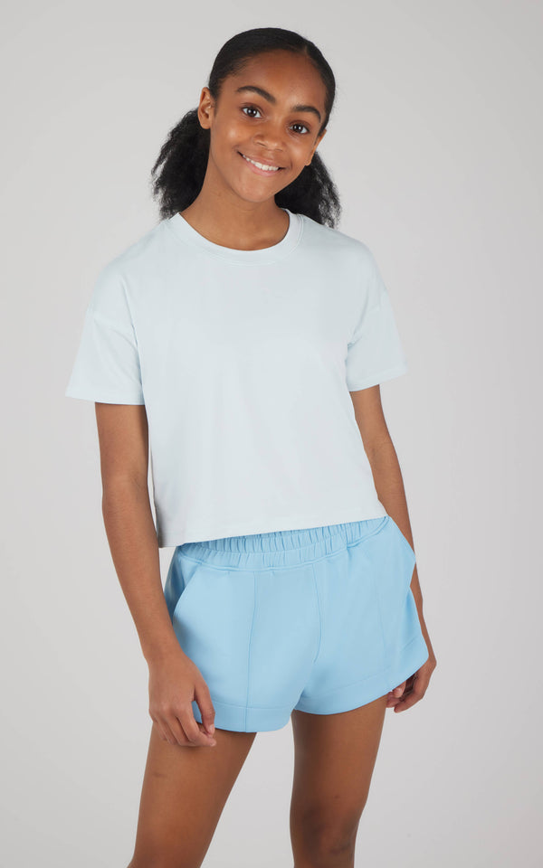 Boxy T-Shirt Short Set: Plein Air/Dutch Canal