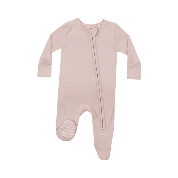 Sepia Rose- 2 Way Zipper Ruffle Footie