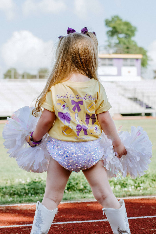 Tied To Tradition T-Shirt- Purple/Gold