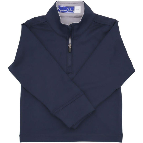 Kids Performance Quarter Zip- Navy