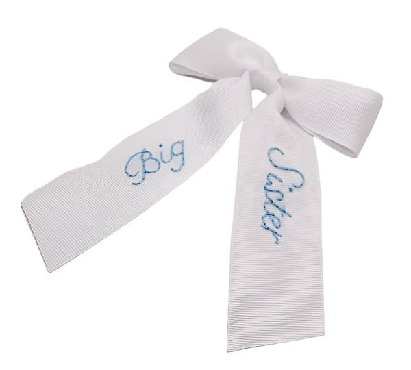 Big Sister Bow: Blue Thread