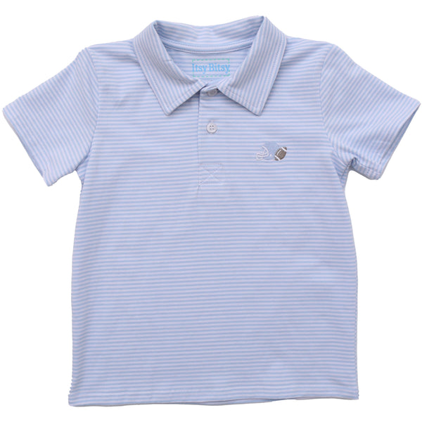 Game Day Polo Light Blue