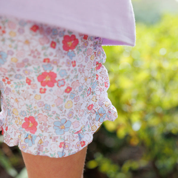 Summer Floral Ruffle Short Set