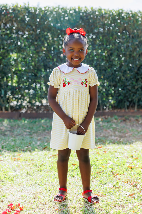 Strawberry And Bow Charlotte Dress