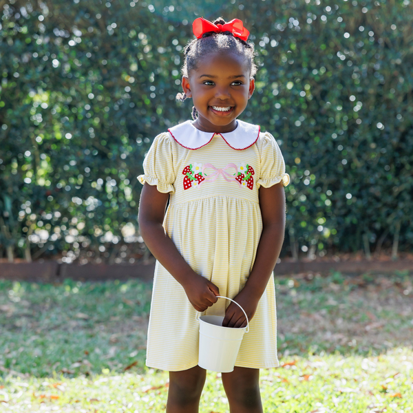 Strawberry And Bow Charlotte Dress