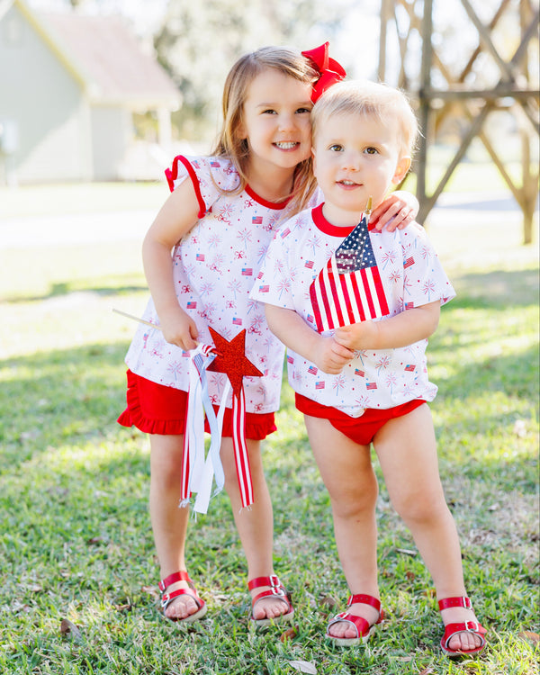 Fireworks and Freedom Diaper Set