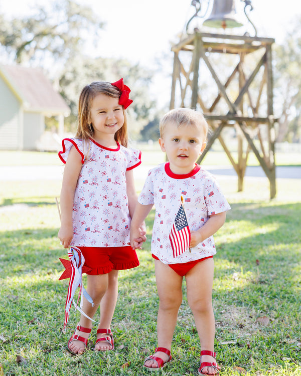 Fireworks and Freedom Diaper Set