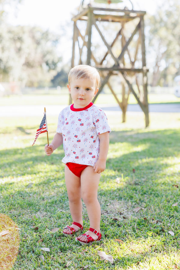 Fireworks and Freedom Diaper Set