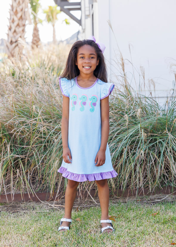 Seahorse Trio Flutter Dress