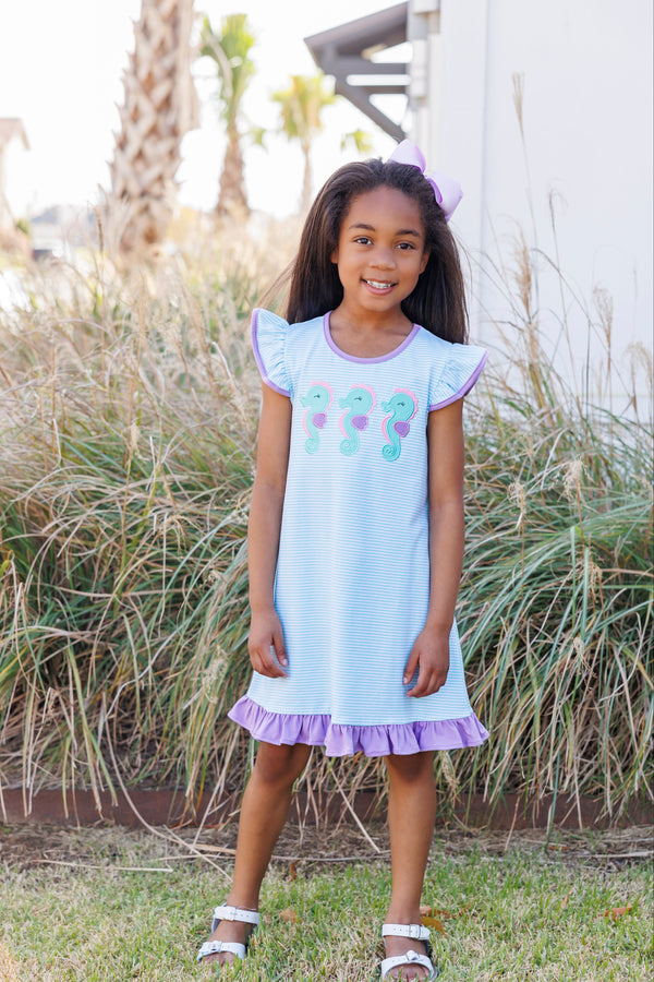 Seahorse Trio Flutter Dress