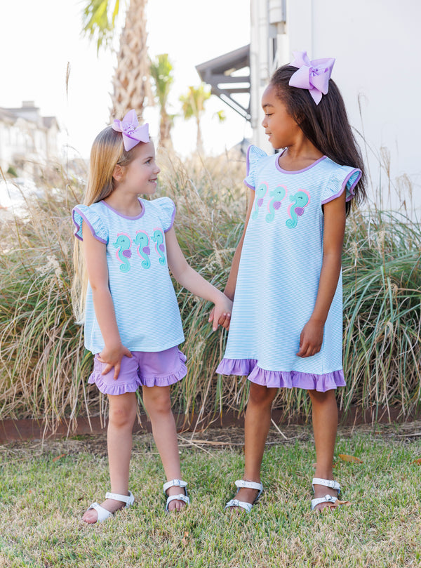 Seahorse Trio Flutter Dress