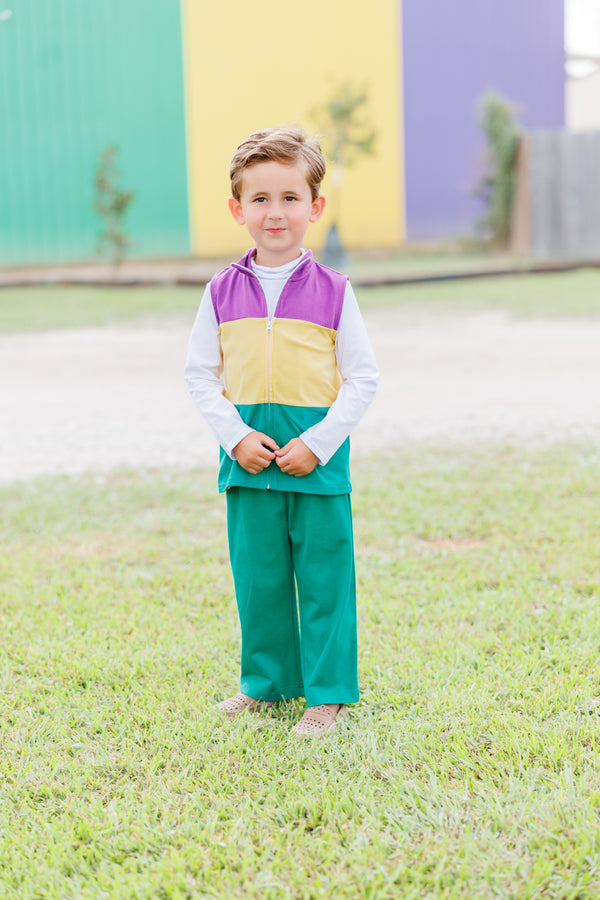 Mardi Gras Colorblock Vest