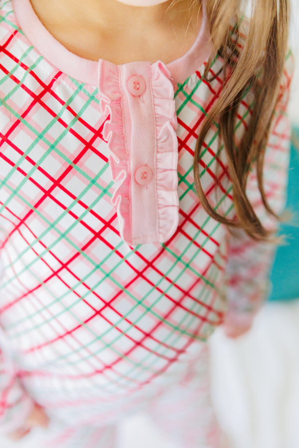 Merry & Bright Christmas Plaid Ruffle Set