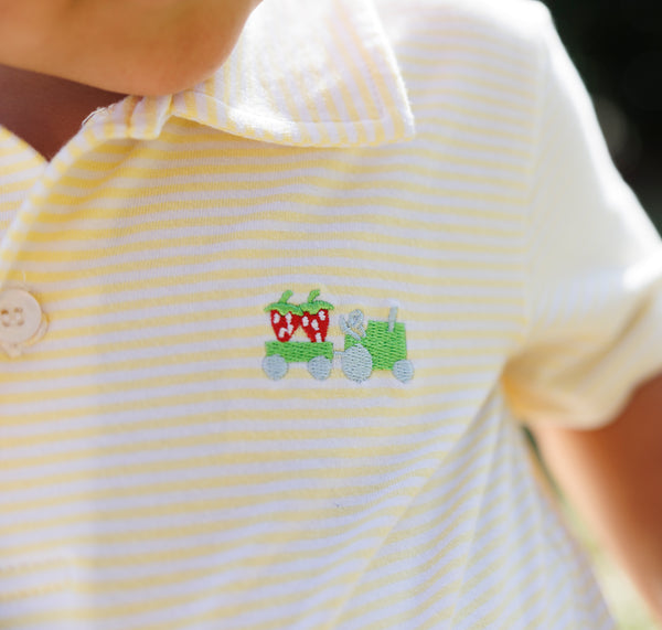 Strawberry Tractor Embroidery SS Polo