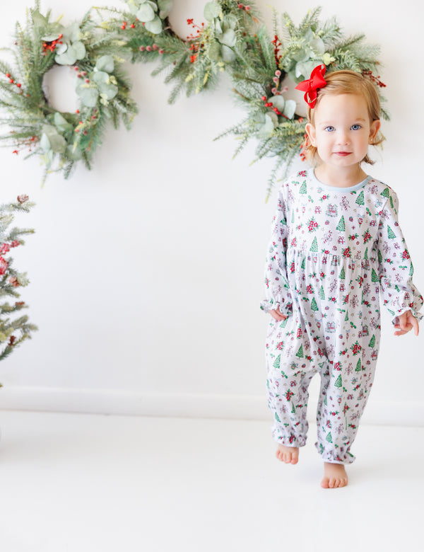 Christmas Tidings Ruffle Romper