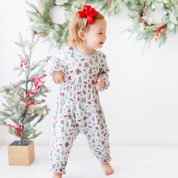 Christmas Tidings Ruffle Romper