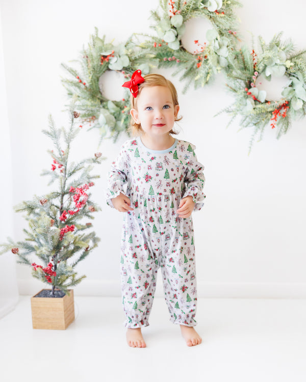 Christmas Tidings Ruffle Romper