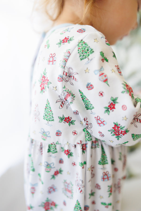 Christmas Tidings Ruffle Romper