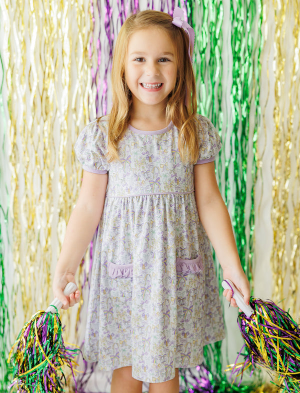 Mardi Gras Bow Dress