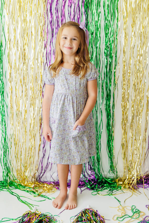 Mardi Gras Bow Dress