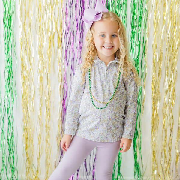 Mardi Gras Bow Pullover Set