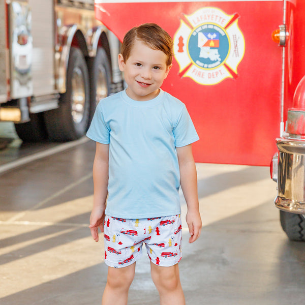 Firetruck Print Short Set