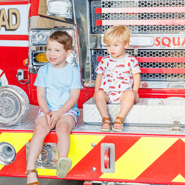 Firetruck Print Short Set