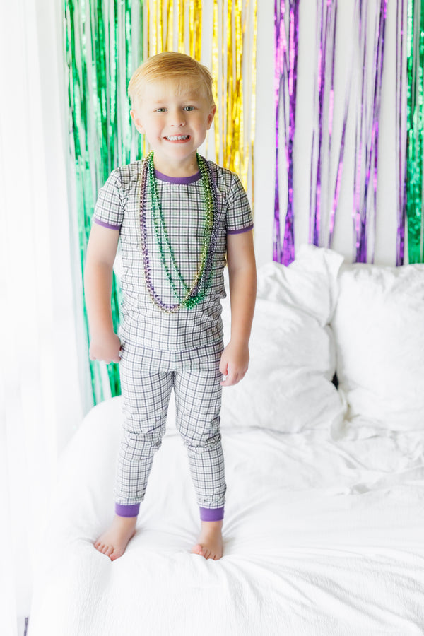 Mardi Gras Plaid Set