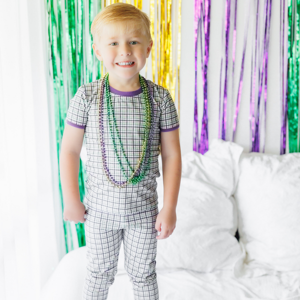 Mardi Gras Plaid Set