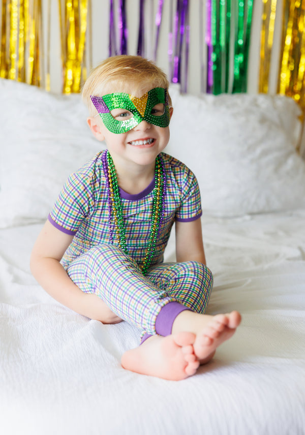 Mardi Gras Plaid Set