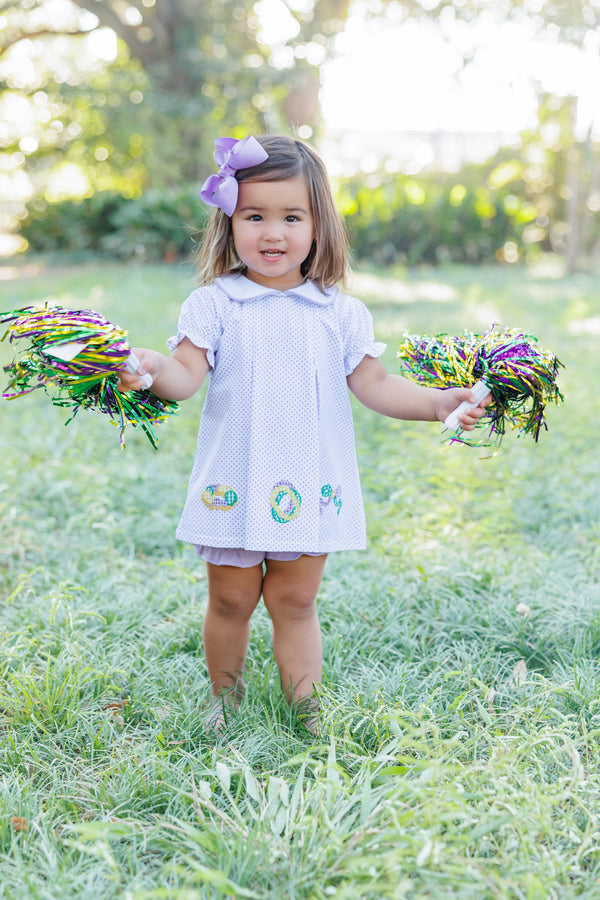 Mardi Gras Pleat Bloomer Set