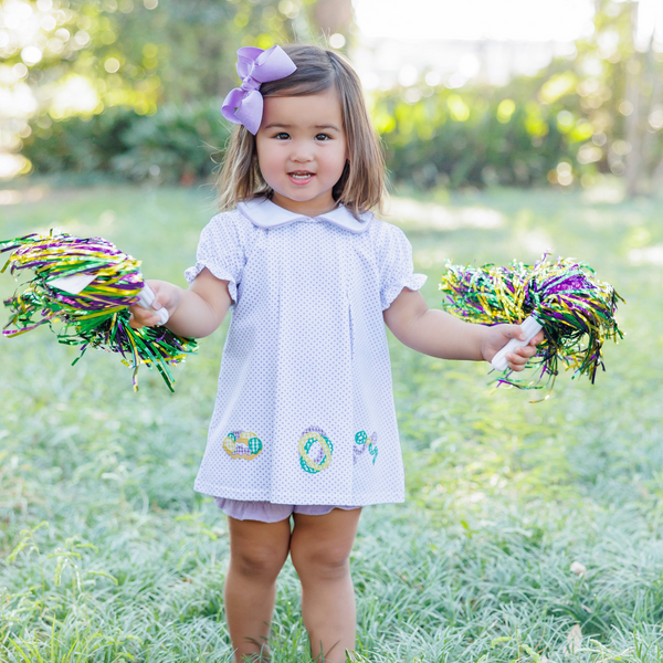 Mardi Gras Pleat Bloomer Set