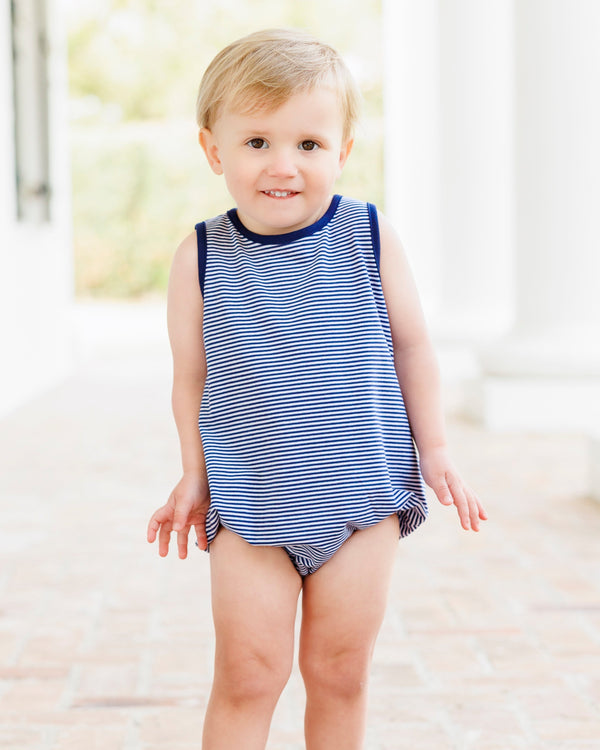 Avery Bubble- Navy Stripe