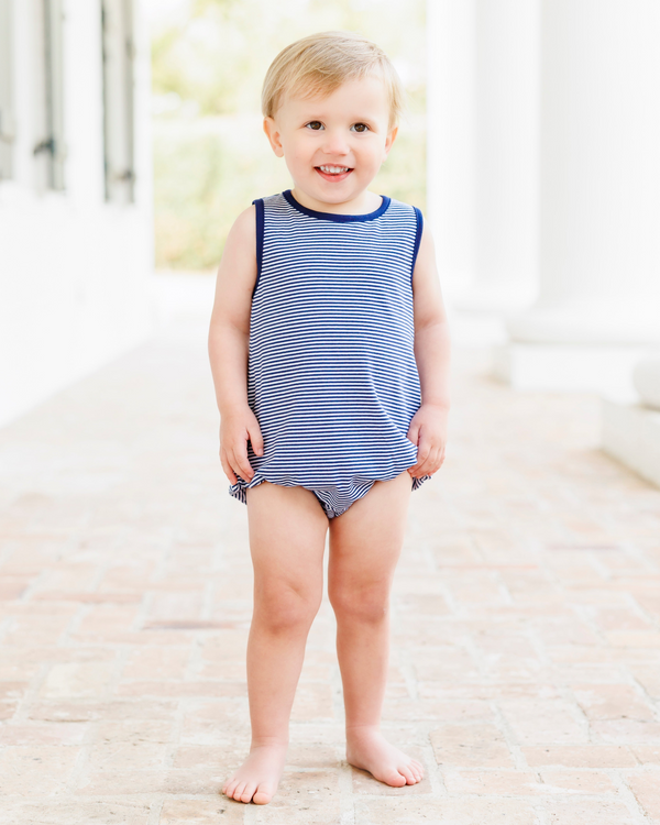 Avery Bubble- Navy Stripe