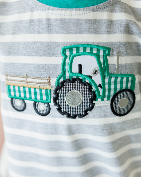 Tractor Applique Short Set