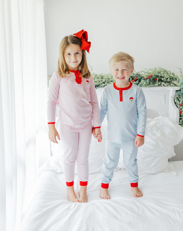 Santa Embroidery Pants Set