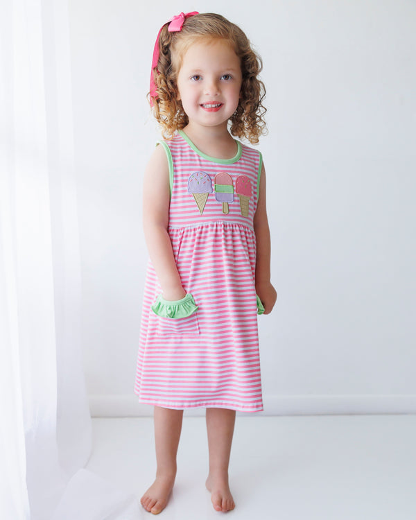 Ice Cream Applique Dress