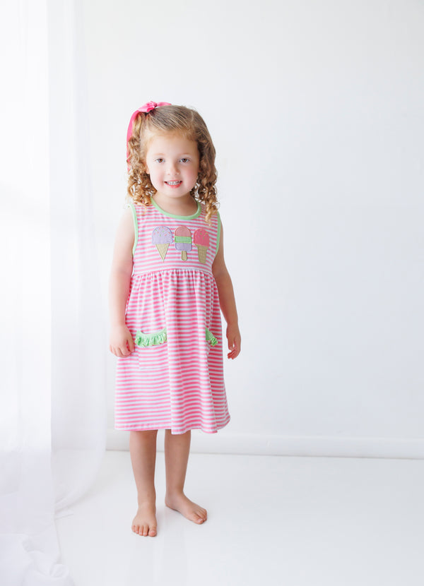 Ice Cream Applique Dress